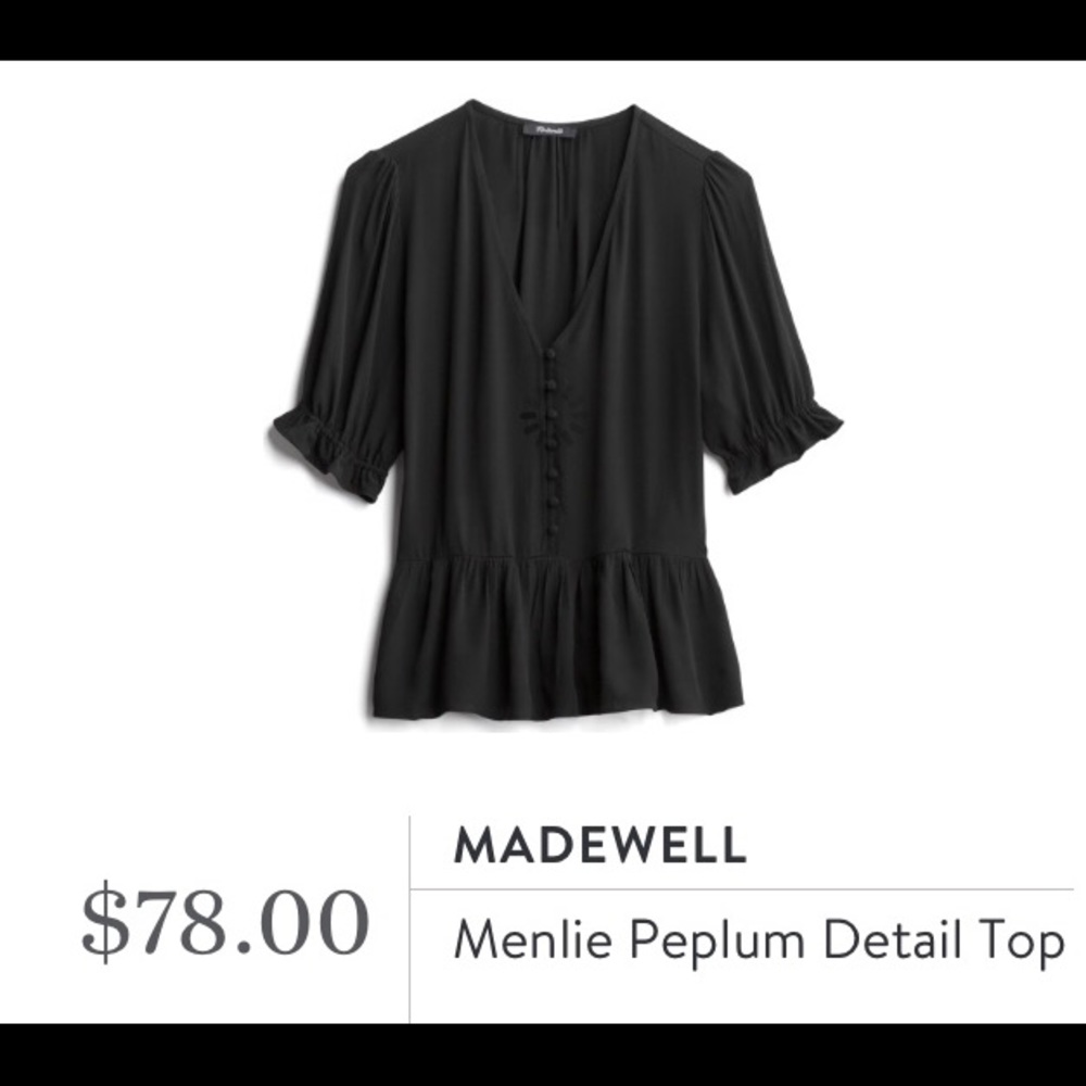 Stitch Fix Madewell Menlie Peplum Detail Top
